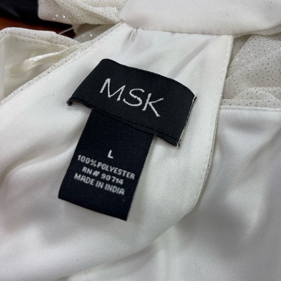 MSK
High-Neck Sparkle-Mesh Wide-Leg Jumpsuit Sz Large - Picture 7 of 10